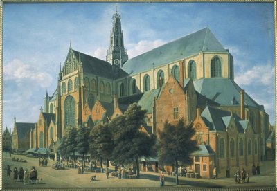 St. Bavokerk from the Southeast by Gerrit Adriaensz Berckheyde